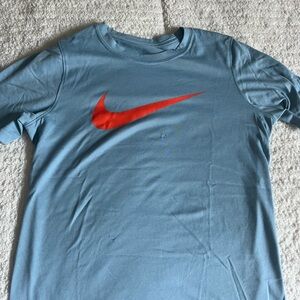 Nike Blue and Red Short Sleeve Tee